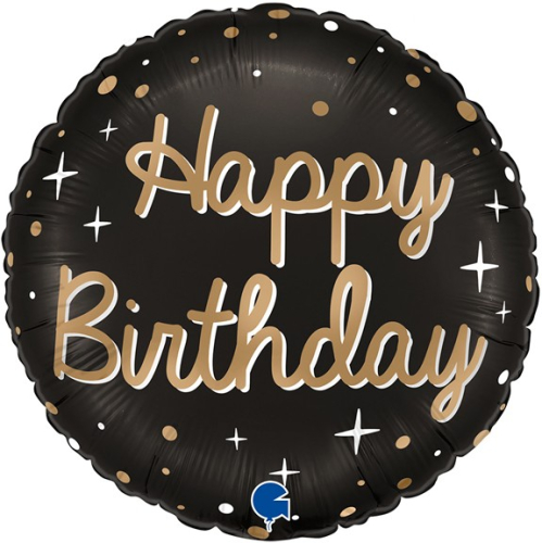 18к happy birthday (золотое конфетти), черный, сатин / grabo, италия 18к happy birthday (золотое конфетти), черный, сатин / grabo, италия